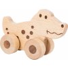 Dřevěná hračka Small Foot zvířátko na kolečkách 1 ks krokodýl
