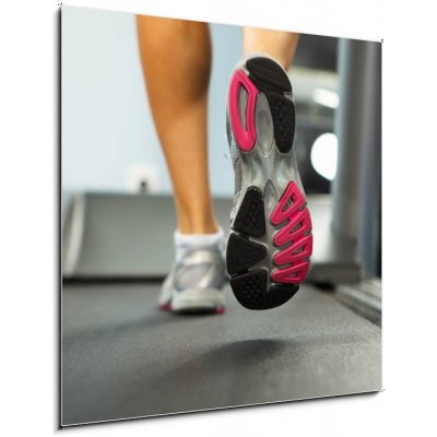 Obraz 1D - 50 x 50 cm - Running on treadmill Běh na běžícím pásu – Zboží Mobilmania