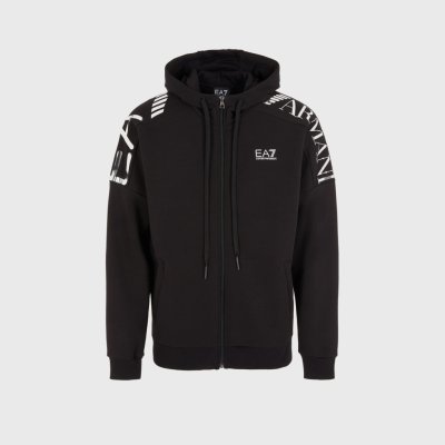 EA7 EMPORIO ARMANI TRAIN LOGO SERIES M T-TOP HOODIE FZ EXT LOGO 6RPM24PJHLZ1200 Černá