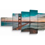 Obraz- Golden Gate, San Francisco, pětidílný 110x60 cm – Hledejceny.cz