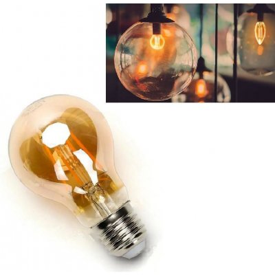 LED21 LED žárovka E27 8W 4xCOB Filament 750lm AMBER, ULTRA TEPLÁ BÍLÁ – Zboží Mobilmania