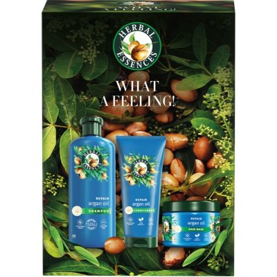 Herbal Essences Argan Oil hydratační šampon pro poškozené vlasy 350 ml + hydratační kondicionér pro poškozené vlasy 250 ml – Zboží Dáma