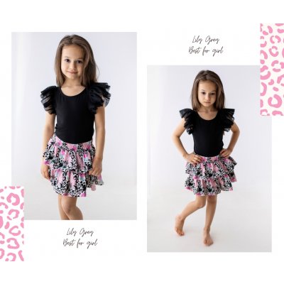 Lily Grey sukýnka s volánky Zebra – Zboží Mobilmania