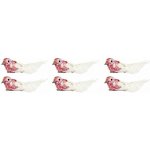 LAALU Vánoční ozdoby ptáček na klipu růžový s glitery 13 cm 2 ks – Sleviste.cz