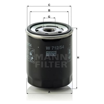 MANN FILTER Olejový filtr W 712/54 | Zboží Auto