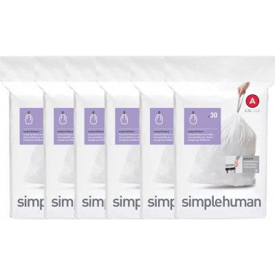 Simplehuman Sáčky 4,5 L typ A zatahovací 6 x 30ks 180 sáčků 15 µm CW0250-2 – Zboží Mobilmania