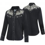 Stars & Stripes Košile westernová Holly dámská černá – Zboží Dáma