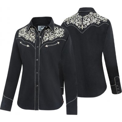 Stars & Stripes Košile westernová Holly dámská černá – Zboží Dáma