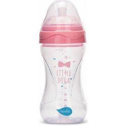 Nuvita lahvička Mimic Transparent pink 330ml