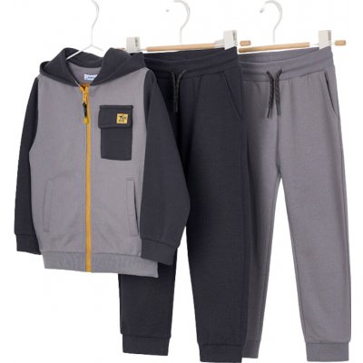 Mayoral chlapecký set 3 ks mikina 2x tepláky šedá – Hledejceny.cz