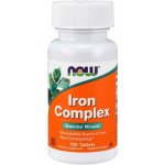 NOW Foods Iron Complex Železo s vitamíny a bylinkami 27 mg 100 tablet – Hledejceny.cz
