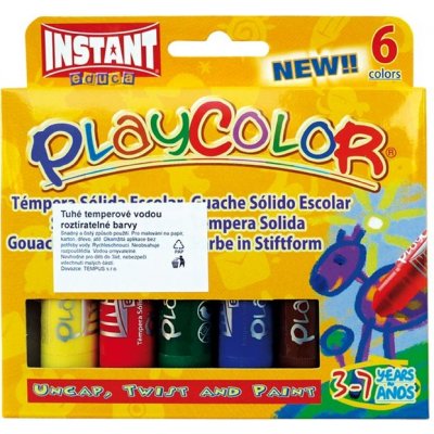 Playcolor Temperové barvy set 6 ks tuhé