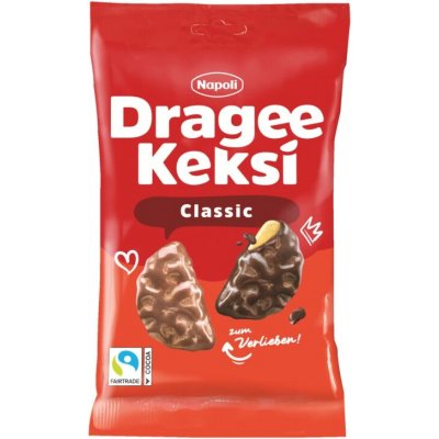 Dragee Keksi Classic Dražované sušenky máčené v mléčné a hořké čokoládě 85 g – Zboží Dáma
