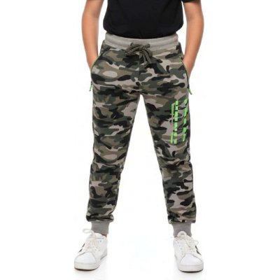 Kugo chlapecké maskáčové tepláky světlý maskáč – Sleviste.cz