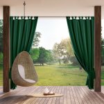 EUROFIRANY ZAHRADNÍ VODĚODOLNÝ ZÁVĚS NA POUTKÁCH GARDEN 155X200 CM ZELENÁ – Hledejceny.cz