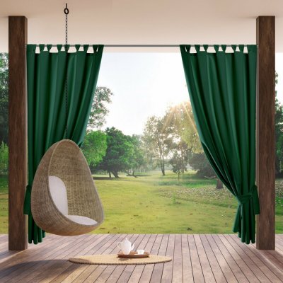 EUROFIRANY ZAHRADNÍ VODĚODOLNÝ ZÁVĚS NA POUTKÁCH GARDEN 155X200 CM ZELENÁ – Hledejceny.cz