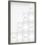 PROCITY Venkovní vitrína model 2000, 16 x A4, plexi, šedá PRO | Zboží Auto