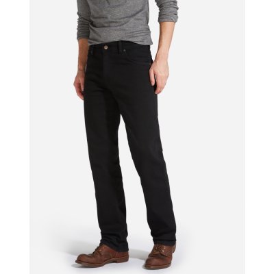 Wrangler pánské jeans W12109004 Texas stretch black OVERDYE – Zboží Mobilmania
