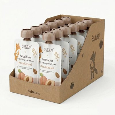ŠUFAN Kapsička s mandlovým krémem meruňková 110 g – Zboží Dáma