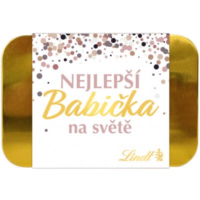 Lindt Lindor Zlatá plechovka pralinek Nejlepší Babička na světě 200 g – Sleviste.cz