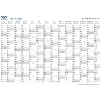 Staedtler Roční plánovací kalendář 2021 (641 YP 25-1) – Zboží Mobilmania