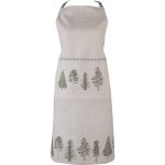 Clayre & Eef Béžová bavlněná zástěra se stromky Natural Pine Trees 70x85 cm – Sleviste.cz