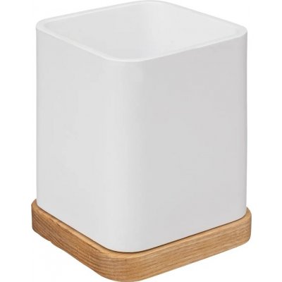 5five Simply Smart Koupelnový pohár Natureo bílá/s dřevěnými prvky – Hledejceny.cz