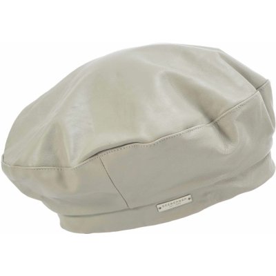 Seeberger kožený baret Basque Leather šedý – Hledejceny.cz