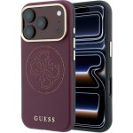 Guess perforovaný kryt 4G Gold Logo MagSafe pro iPhone 18 Pro / 17 Pro vínový – Hledejceny.cz