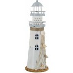 Chic Antique Svítící dekorace LED Lighthouse 28,5 cm, modrá barva, kov – Hledejceny.cz