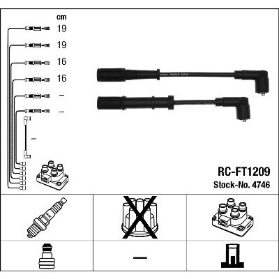 Sada kabelů pro zapalování NGK RC-FT1209 – Hledejceny.cz