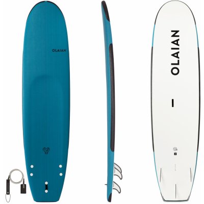 OLAIAN Pěnový surf 100 vyztužený 8'2" 100 L + leash – Zboží Dáma