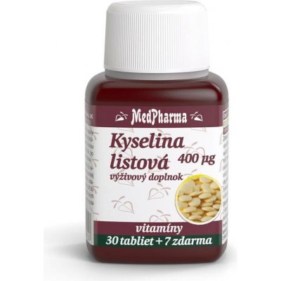 MedPharma Kyselina listová 400 µg 30+7 tablet – Hledejceny.cz