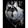 Škrábací  obrázek ROYAL and LANGNICKEL vyškrabovací obrázek 20x25 cm stříbrný Vlk