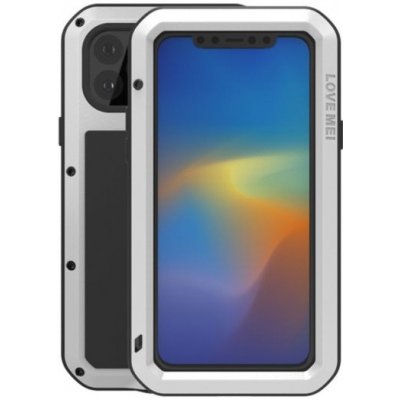 Pouzdro Love Mei extra odolné proti nárazu, vodě a prachu iPhone 11 Pro Max - stříbrné – Sleviste.cz