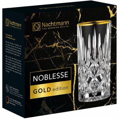 Nachtmann Křišťálové sklenice na Longdrink Noblesse Gold 2 x 375 ml – Zbozi.Blesk.cz
