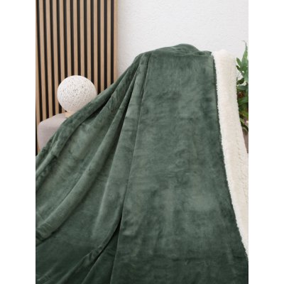 MKLuzkoviny.cz Beránková deka mikroplyš Exclusive Laura olivová 150x200 – Hledejceny.cz