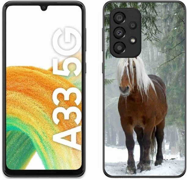 Pouzdro mmCase Gelové Samsung Galaxy A33 5G - kůň v lese