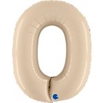 GRABO fóliový balónek ČÍSLICE KRÉMOVÁ 0 102cm,40 nafukovací – Sleviste.cz