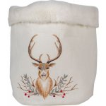 Látkový vánoční košík s jelenem Ø 17*18 cm – Hledejceny.cz
