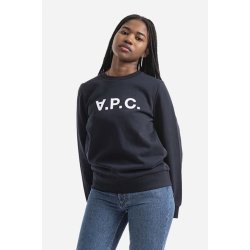 A.P.C. bavlněná mikina Sweat Viva COECQ-F27644 BLACK dámská tmavomodrá s potiskem COECQ.F27644