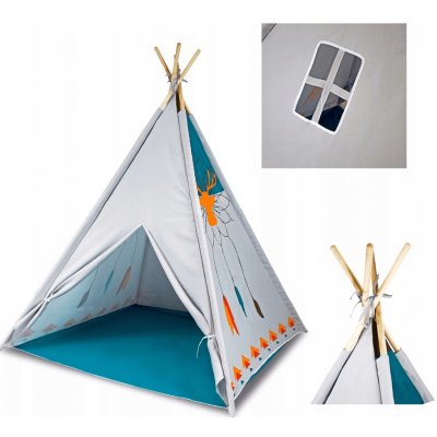 Ecotoys Teepee modro-bílý 8177 – Zboží Dáma