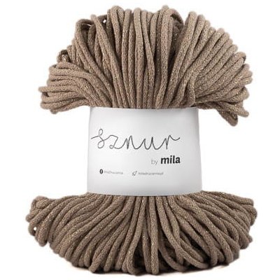 MILA Bavlněná šňůra Glitter 3mm - Staré zlato/PG121 – Zboží Dáma