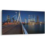 Obraz - Stmívání v Rotterdamu, Holandsko, jednodílný 120x70 cm – Hledejceny.cz