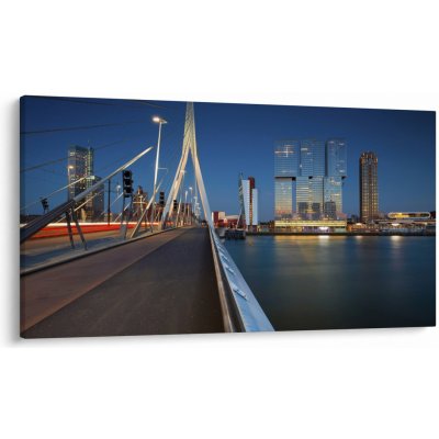 Obraz - Stmívání v Rotterdamu, Holandsko, jednodílný 120x70 cm – Hledejceny.cz