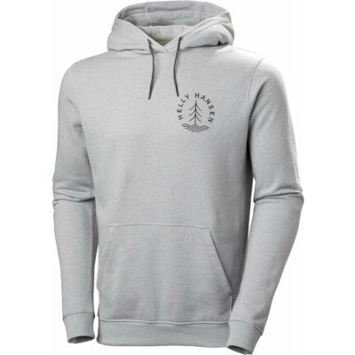 Helly Hansen Outdoorová mikina F2F Organic Cotton Hoodie Grey Fog Melange