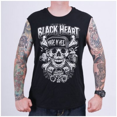 Black Heart pánské triko bez rukávů Sinner – Sleviste.cz