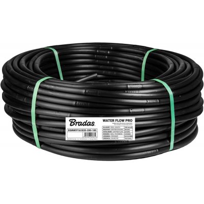 Bradas Nadzemní kapací hadice 16 mm 1 mm 33 cm 2.0 l/h 100 m Water Flow Pro BR-DSWWFP161033-200-100 – Zboží Mobilmania