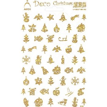 Arch Holografické vánoční obrázky zlaté