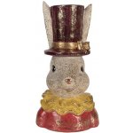 Clayre & Eef Dekorativní busta králičí dáma v klobouku se zlatou patinou 16*13*29 cm – Hledejceny.cz